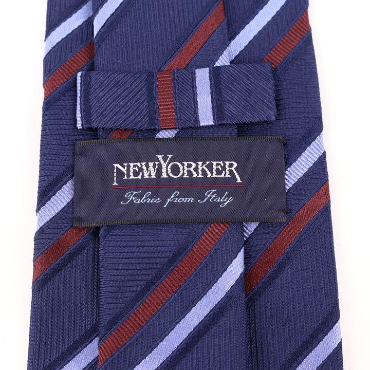 NEWYORKER（ニューヨーカー） ブランドネクタイ ストライプ柄 シルク