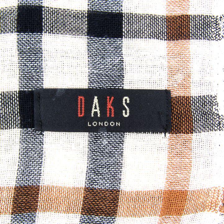 DAKS ダックス　チェック柄 薄手ストール　美品 DAKS ダックス ストール スカーフ チェック 薄手 正方形