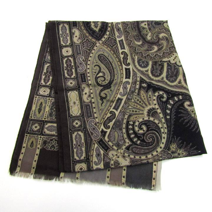 エトロ ストール ペイズリー ウール シルク混 ブランド メンズ