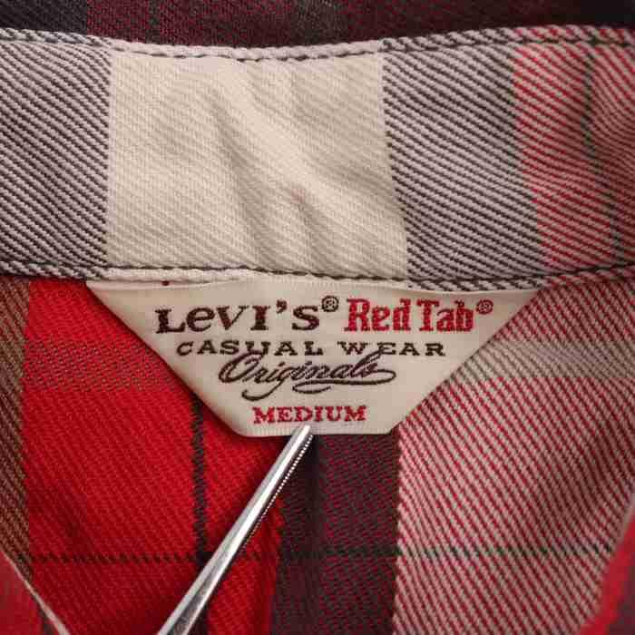 リーバイス ネルシャツ 長袖 コットン100% トップス 赤 メンズ Mサイズ レッド Levi's｜kbnet2019v2｜03