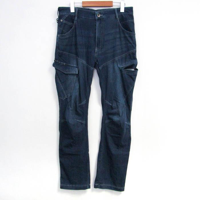 UPPER FIELD DONE ネイビーブルー　デニム　パンツ　L UPPER FIELD DONE ネイビーブルーデニムパンツL