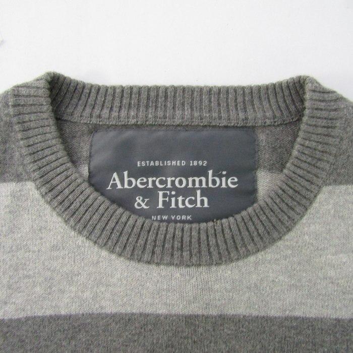 アバクロンビー&フィッチ セーター トップス 長袖 ニット ボーダー柄 メンズ Mサイズ グレー Abercrombie & Fitch | Abercrombie&Fitch | 03