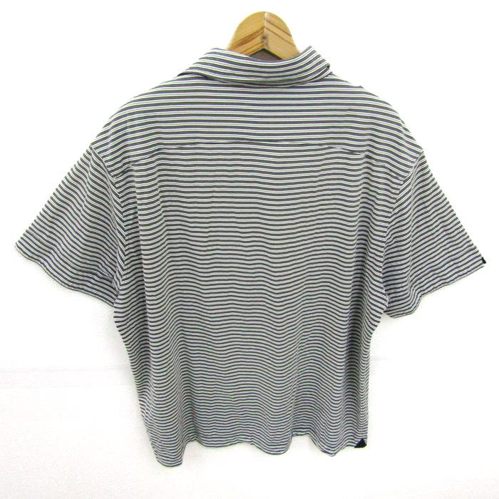 M211☆INTER MEZZO 新品3L2点半袖ポロシャツ¥29,000相当 インターメッツォ ポロシャツ トップス 半袖 ボーダー柄 日本製