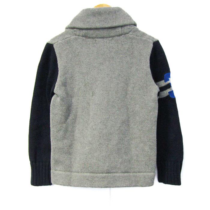 「POLO RALPH LAUREN ビッグポニー カーディガン グレー」 RALPH LAUREN ラルフローレン ショール カーディガン ニット グレー