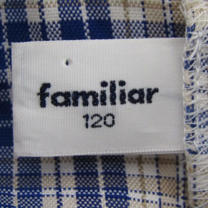 ファミリア ワンピース トップス 半袖 チェック柄 キッズ 女の子用 120