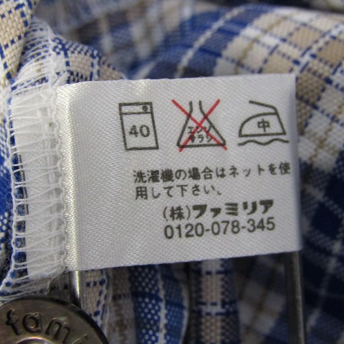 ファミリア ワンピース トップス 半袖 チェック柄 キッズ 女の子用 120