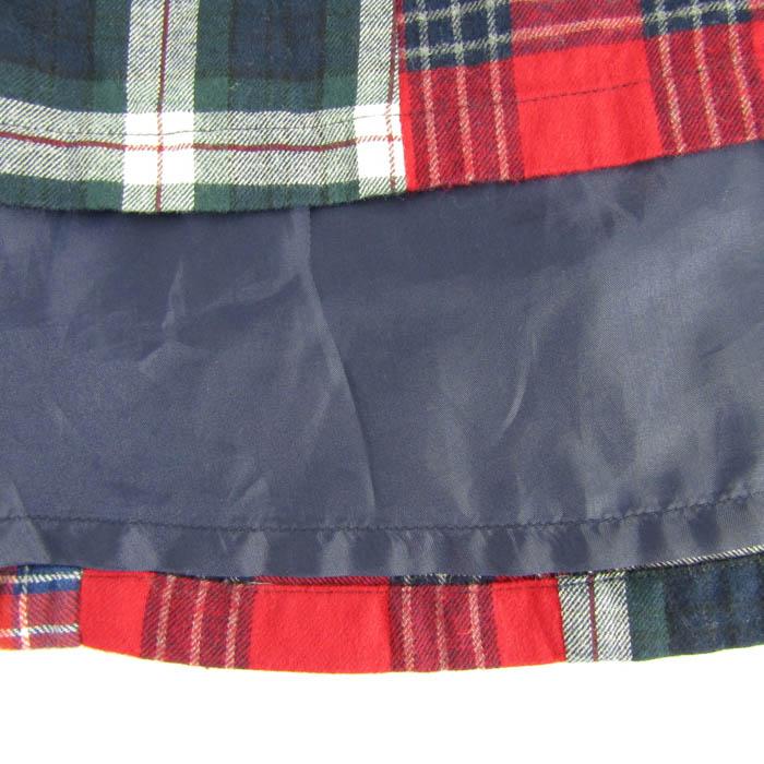 ミキハウス 切替ワンピース 長袖 チェック柄 トップス キッズ