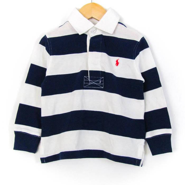 Polo Ralph Lauren ラガーシャツ ネイビー・ホワイト　Sサイズ ポロバイラルフローレン ポロシャツ トップス 長袖 ラガーシャツ