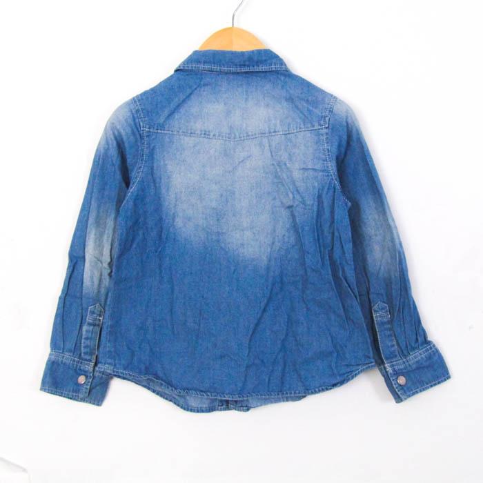 メゾピアノ 長袖シャツ トップス デニムシャツ キッズ 女の子用 110 