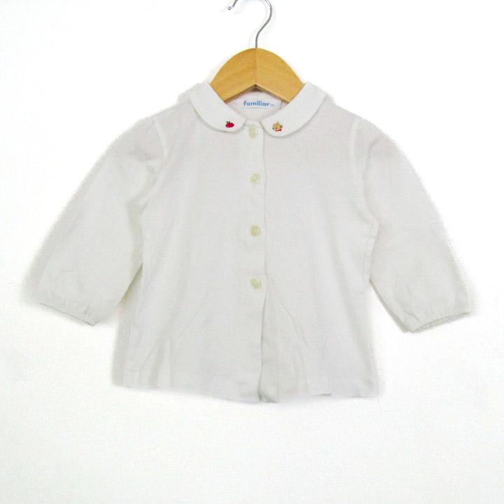 ファミリア ブラウス シャツ トップス 長袖 丸襟 ベビー 女の子用 80