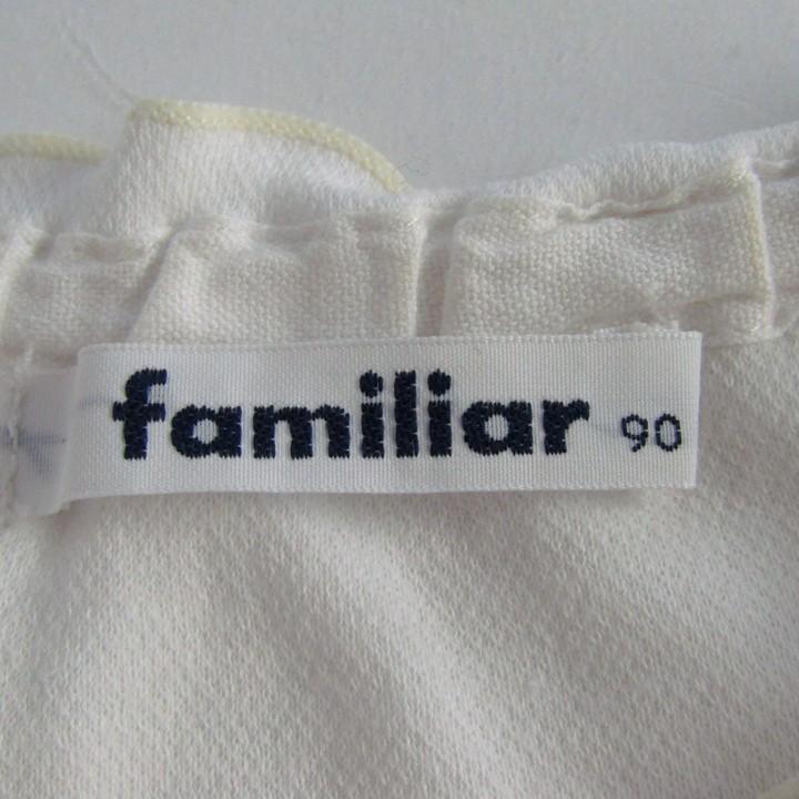 ファミリア 長袖Tシャツ トップス フリル 刺繍 日本製 ベビー