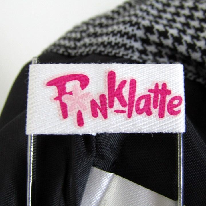 ピンクラテ ロングスカート ボトムス チェック柄 プリーツ キッズ