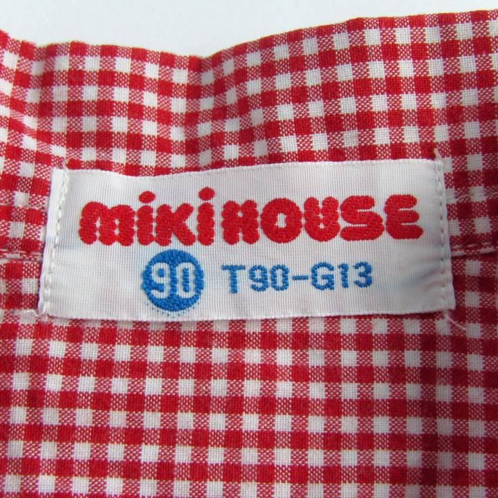 ミキハウス 長袖シャツ トップス ギンガムチェック柄 キッズ 男の子用