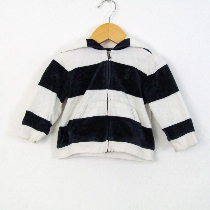 polo ralph lauren ボーダー　ジップパーカー　コットン ラルフローレン パーカー トップス ジップアップ ボーダー柄 ベビー