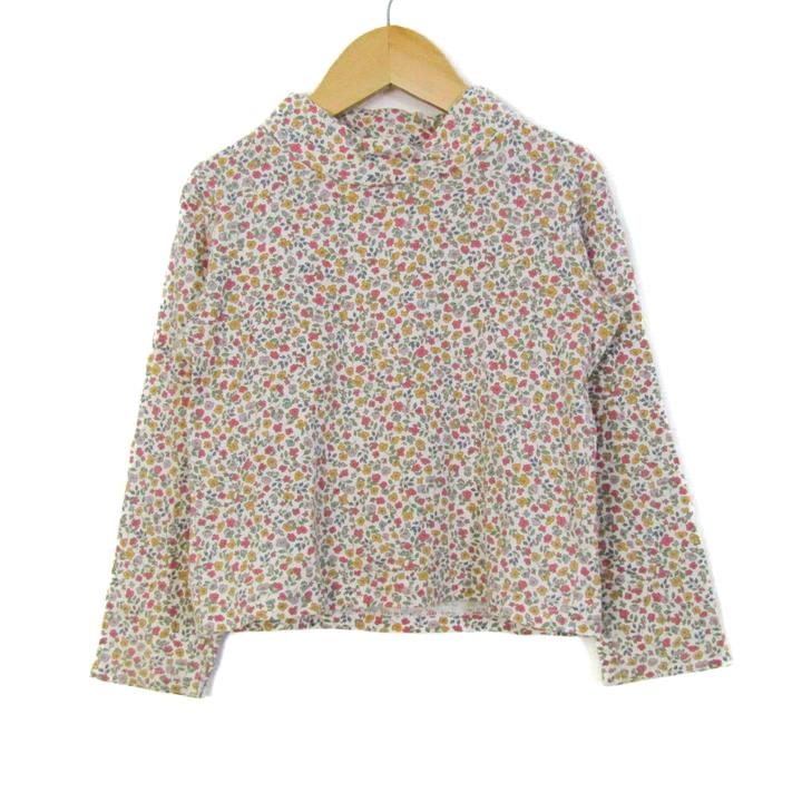 ファミリア 長袖Tシャツ トップス ハイネック 花柄 日本製 キッズ