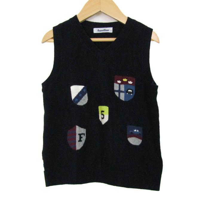 ファミリア ニットジャケット ネイビー 110 美品】ファミリア ニット