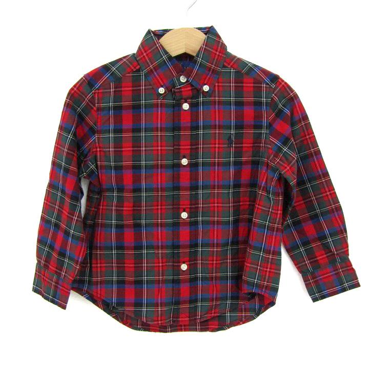ラルフローレン 長袖シャツ トップス チェック柄 ボタンダウン キッズ