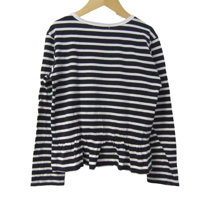 ファミリア 長袖Tシャツ トップス ボーダー柄 スパンコール キッズ 