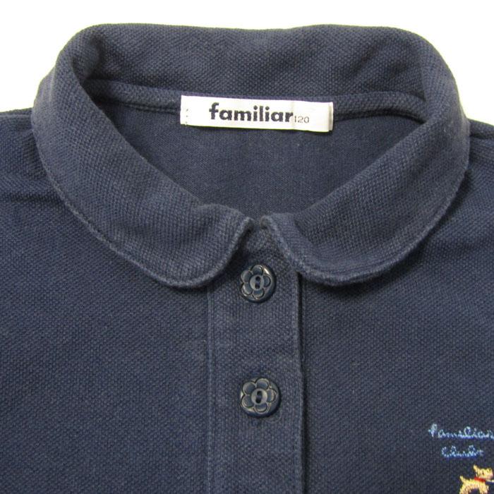 ファミリア ポロシャツ トップス フレンチスリーブ キッズ 女の子用