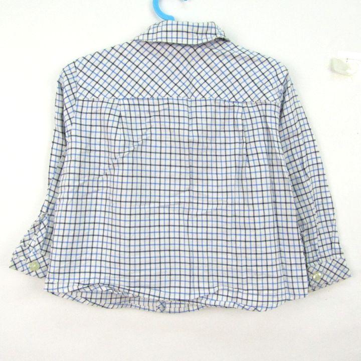 【極美品】ファミリア　長袖　シャツ 美品！ファミリア長袖チェックシャツ - メルカリ