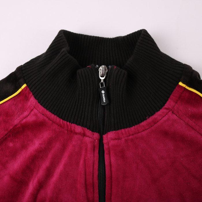 Lotto ベロアジャケット トラックジャケット ジップアップ 中綿 刺繍ロゴ Lotto ベロアジャケット トラックジャケット ジップアップ 中綿