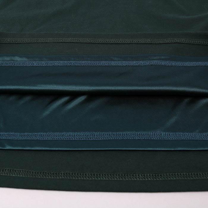 ニコル ワンピース ドレス 長袖 膝丈 ストレッチ レース 切替 フォーマル パーティー レディース Mサイズ グリーン NICOLE | NICOLE | 04