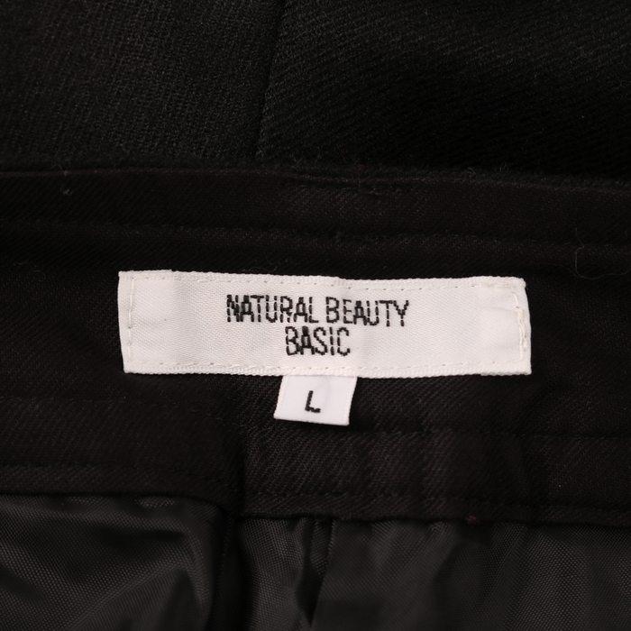 ★未使用★NATURAL BEAUTY BASICセンタースリットパンツ　黒　M Amazon | [ナチュラルビューティーベーシック] カジュアルパンツ