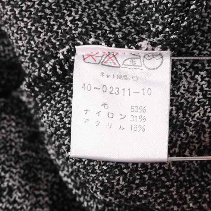 ドロテビス ニット セーター 長袖 ウール混 総柄 トップス モノトーン