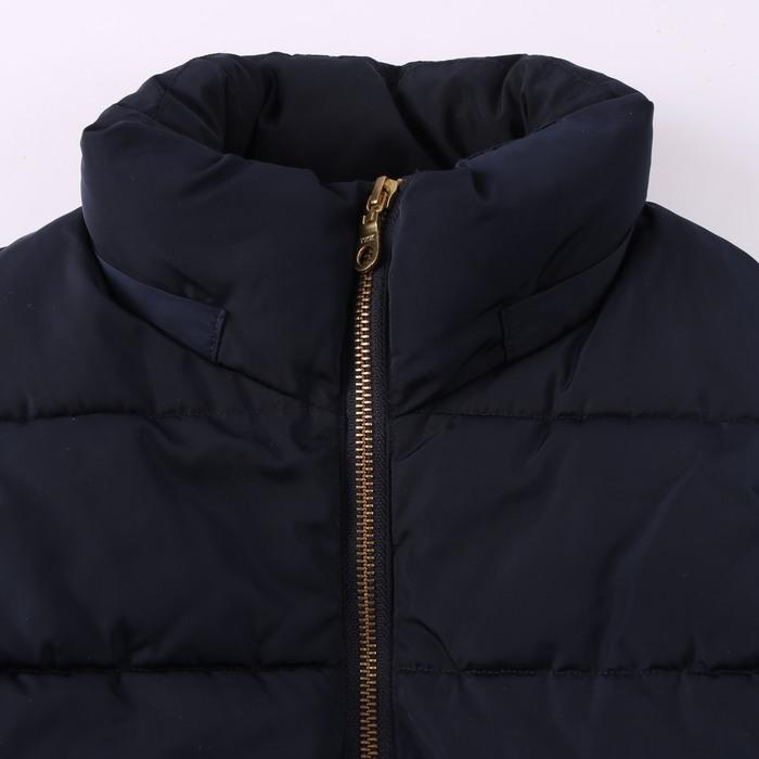 ジーユー ダウンベスト 中綿ベスト フルジップ シンプル 無地