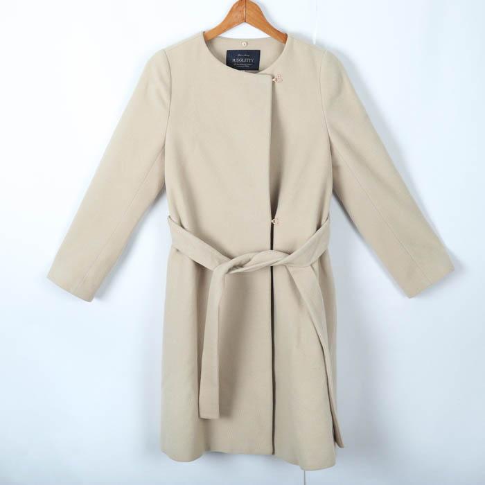 ジャスグリッティー ノーカラージャケット ロングコート アウター