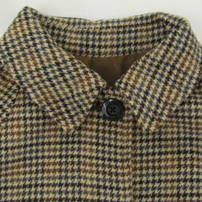 PALTO ステンカラーコート　チェック柄　イタリア ブラウン PALTO ステンカラーコート チェック柄 イタリア ブラウン ステン