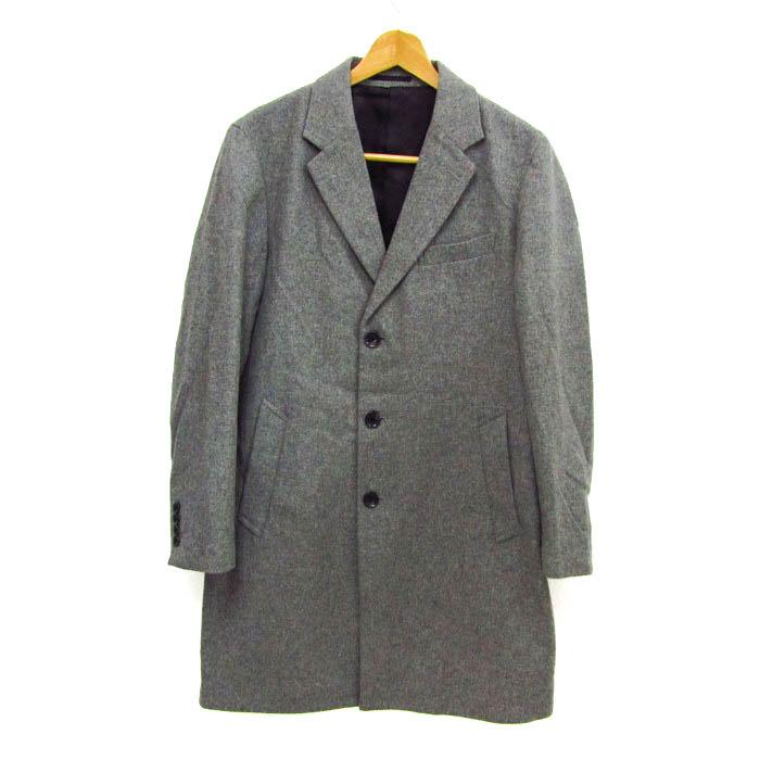 ジーユー ステンカラーコート ウール混 アウター メンズ Sサイズ