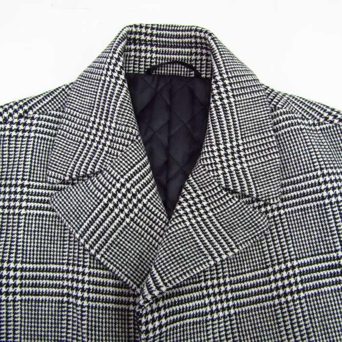 ジーユー チェスターコート ロングコート グレンチェック アウター  