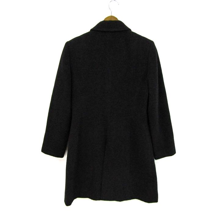 ポールスミス ウールコート 黒 ミドル丈 40 バックタック コクーン Paul Smith（ポール・スミス） ステンカラーコート ウール100
