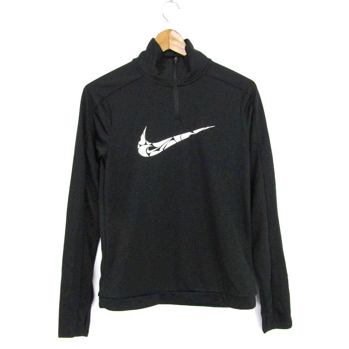 Nike ハーフジップ長袖Tシャツ ブラック NIKE（ナイキ） 長袖Tシャツ ハーフジップ スポーツウエア トップス