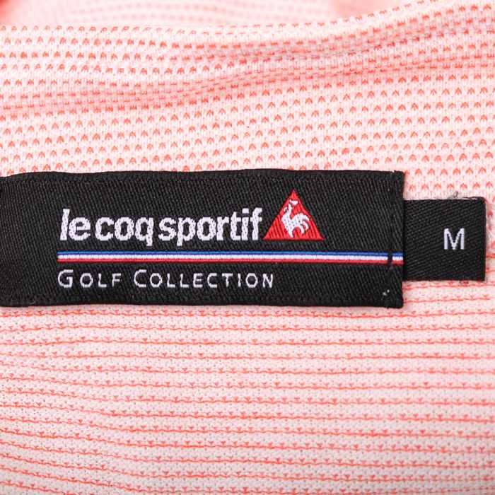 ルコックスポルティフ 半袖ポロシャツ ハーフジップ ハイネック ゴルフウエア メンズ Mサイズ オレンジ le coq sportif｜kbnet2019v2｜03