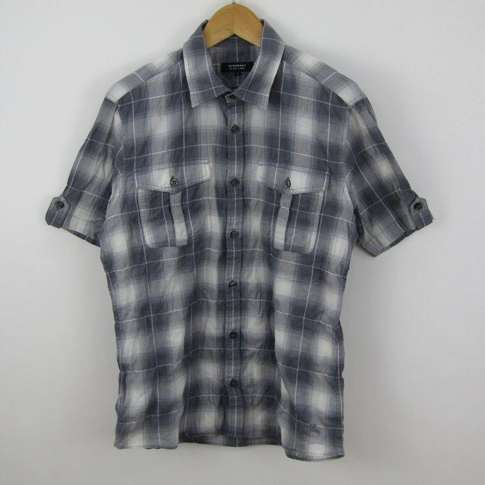 お*じ様 BURBERRY BLACK LABEL 半袖シャツ チェック柄 人気☆BURBERRY BLACK LABEL半袖シャツ チェック柄 Mサイズ