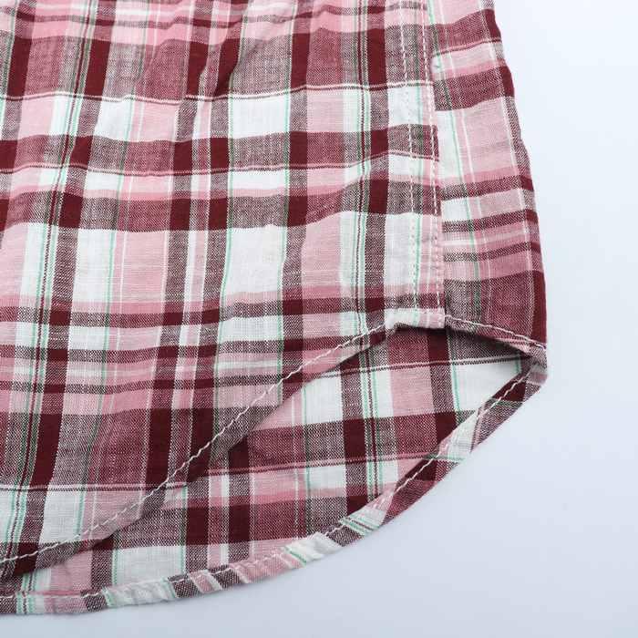 エーグル リネンシャツ 半袖 大きいサイズ リネン混 アウトドア トップス  赤 メンズ XLサイズ レッド AIGLE｜kbnet2019v2｜06