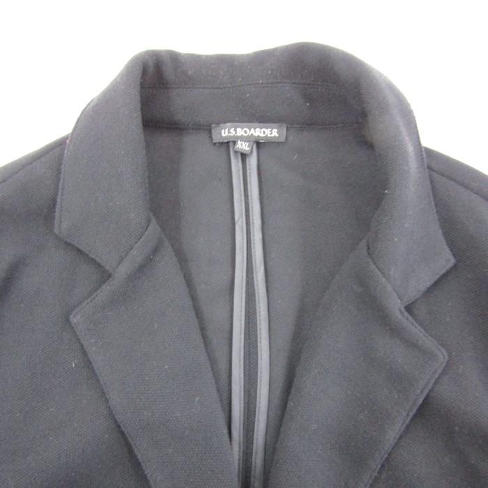 ユーエスボーダー テーラードジャケット アウター 大きいサイズ メンズ XXLサイズ ブラック U.S.BOARDER |  | 03