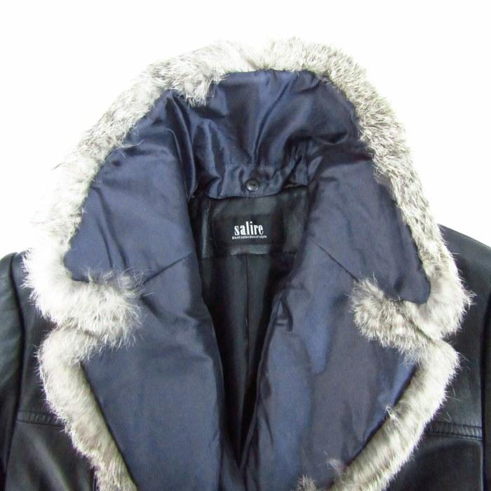 salire サリア レザーコート ジャケット アウター ラビット