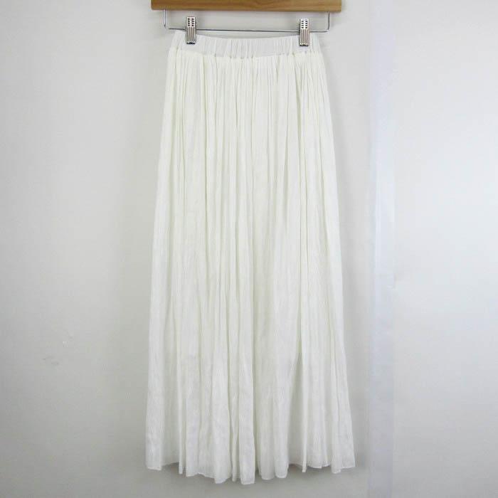 Coca ロングプリーツスカート ボトムス レディース 2サイズ ホワイト