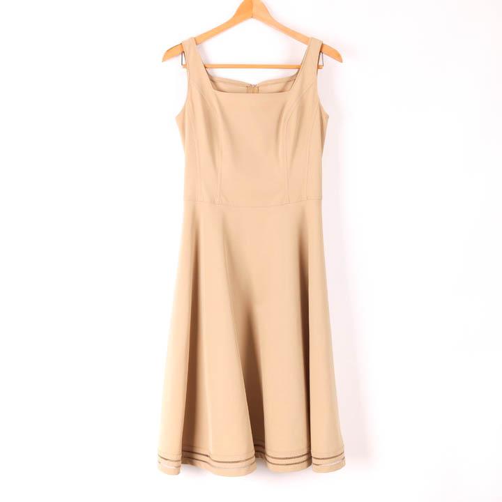 フォクシー ニューヨーク ノースリーブワンピース スクエアネック ひざ下丈 ストレッチ レディース 40サイズ ベージュ FOXEY NEW YORK  :rs1836:KBNET-DEUX - 通販 - Yahoo!ショッピング