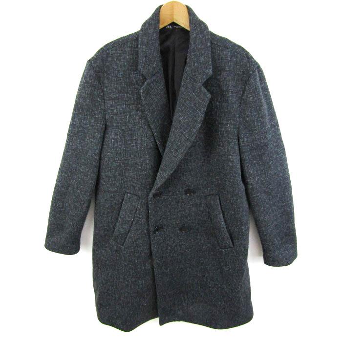 ZARA グレー ダブルブレスト チェスターコート ZARA グレー ダブルブレスト チェスターコート ZARA ザラ