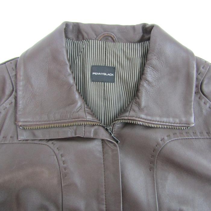 ペニーブラック レザージャケット アウター ラムレザー ルーマニア製