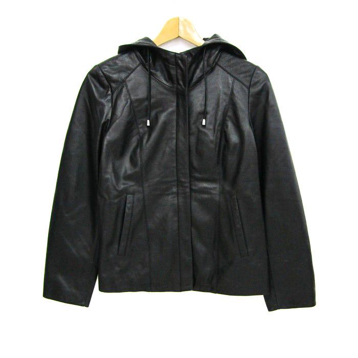 専用　レザージャケット ポッシュアロマ Ｌサイズ 羊革 ポッシュアロマ ブルゾン レザージャケット アウター 羊革 パーカー