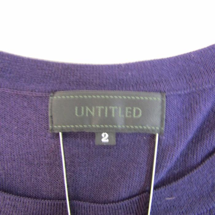 アンタイトル ニット トップス 長袖 タートルネック チュニック レディース 2サイズ パープル UNTITLED UNTITLED（アンタイトル） ニット トップス 長袖 タートルネック