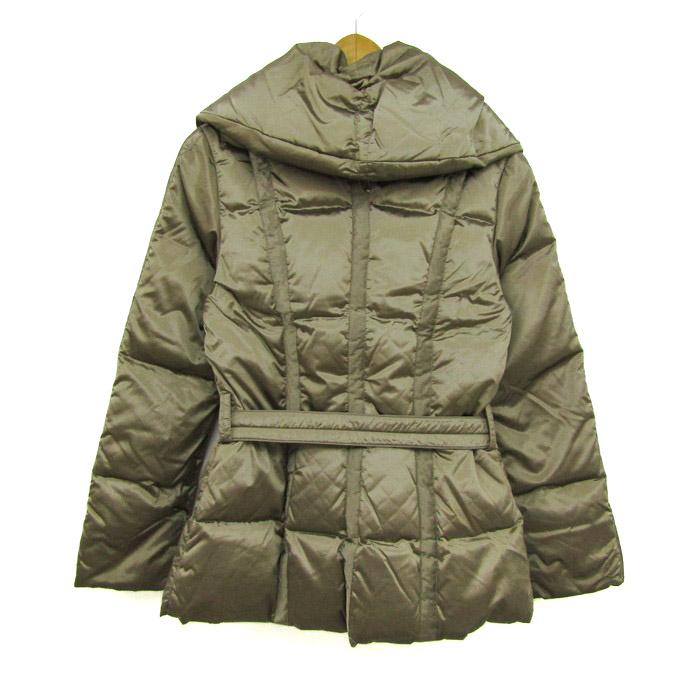 チバイ ダウンジャケット ジャンパー アウター ベルト付き レディース 42サイズ ベージュ cby チバイ ダウンジャケット ジャンパー アウター ベルト付き