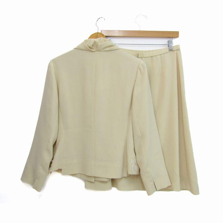 4298 シズカコムロ スーツ セットアップ 上下セット ジャケット スカート レディース 42サイズ ベージュ系 4298 SHIZUKA KOMURO シズカ コムロ ノ スーツ セットアップ 上下セット ジャケット