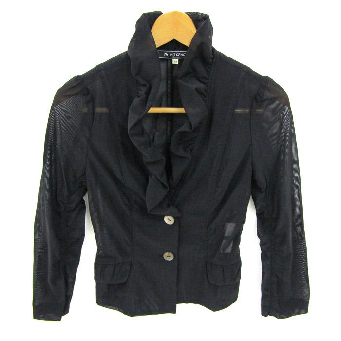 エムズグレイシー フリルジャケット シアー アウター レディース 38  