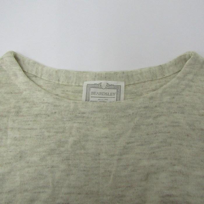 ビアズリー カットソー シャツ トップス ニット 花柄 レディース F